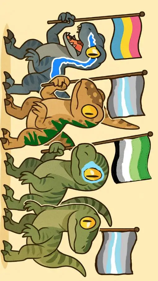 ai character: Raptor squad Pride background