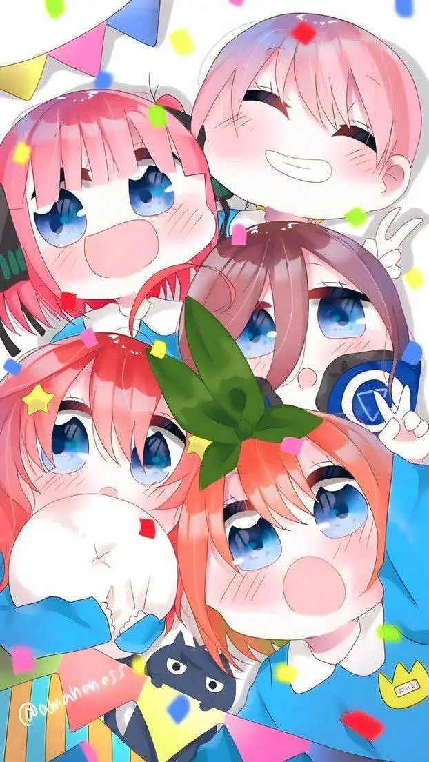 ai character: Quintillizas Chibi background