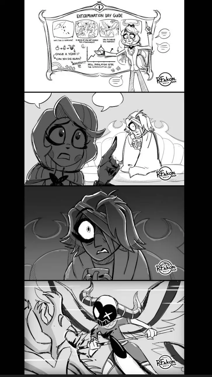 ai character: Charlie y vaggie  background