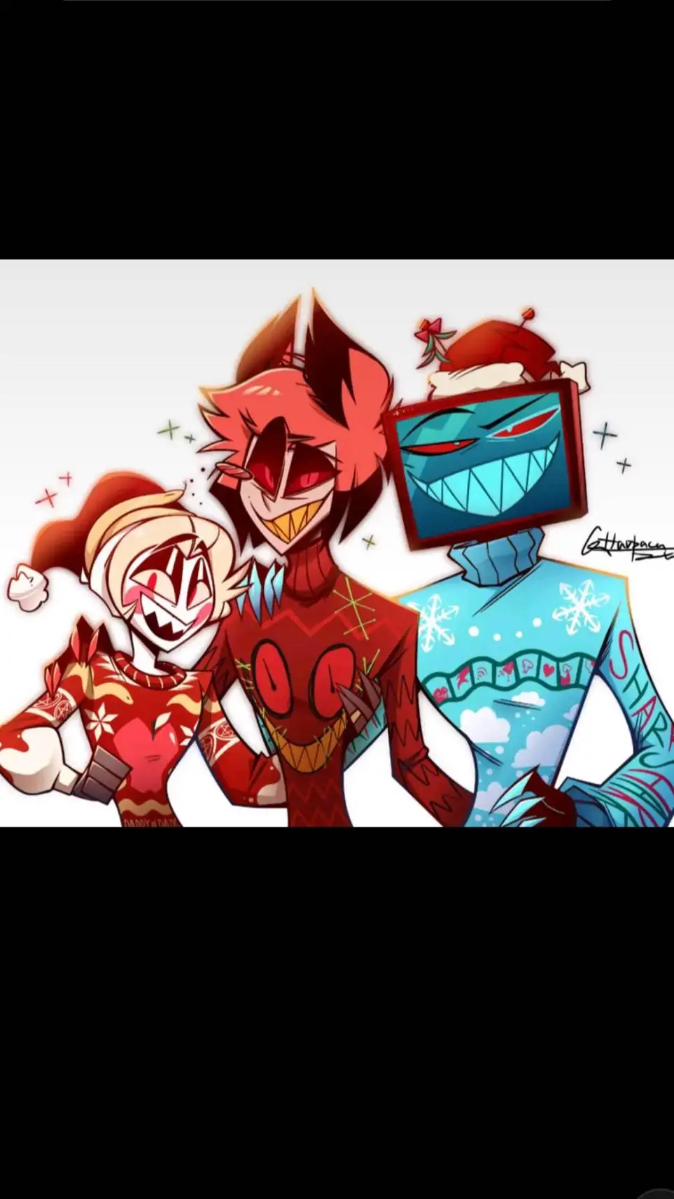 ai character: Al,Lucy y vox  background