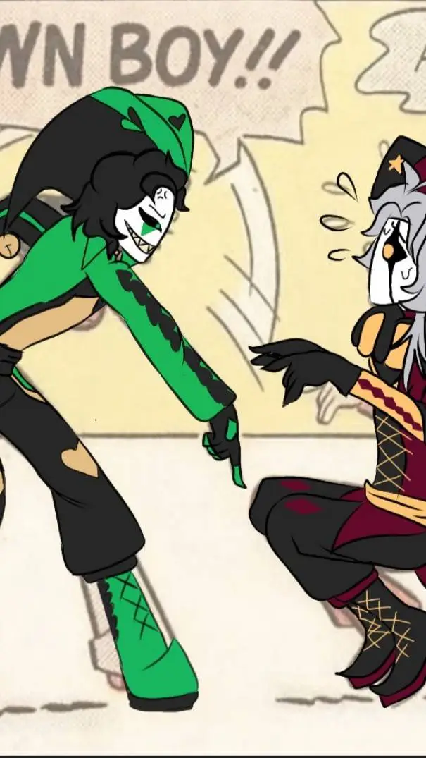 ai character: Harlequin Pierrot  background