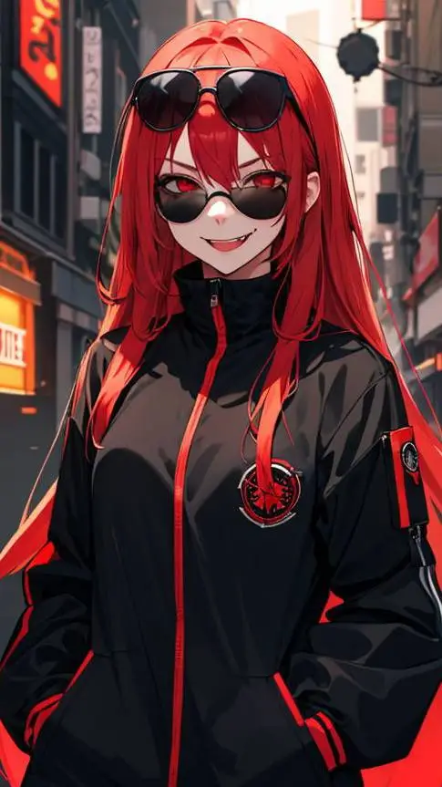 ai character: Victoria EnderRoot background