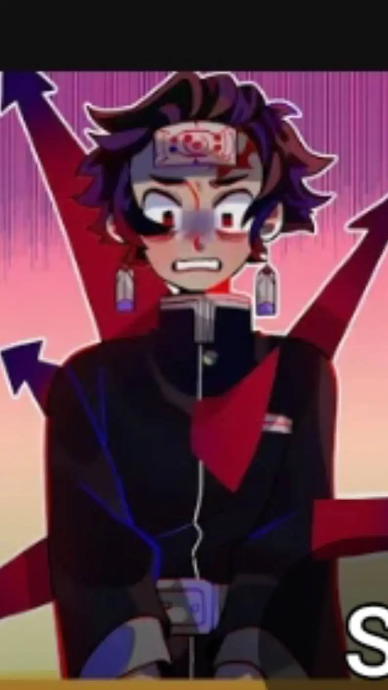 ai character: tanjiro punchered background