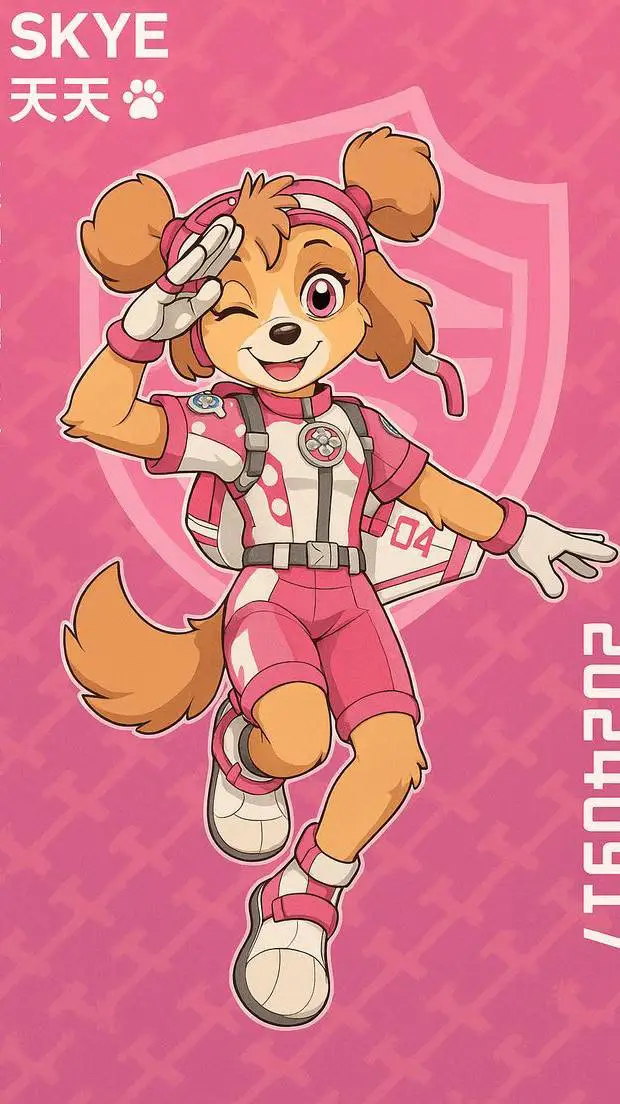 ai character: Skye Paw patrol  background
