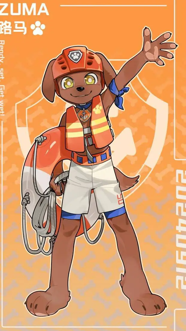 ai character: Zuma Paw patrol  background