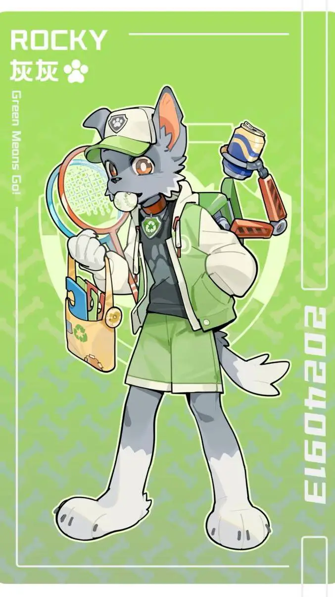 ai character: Rocky Paw patrol background