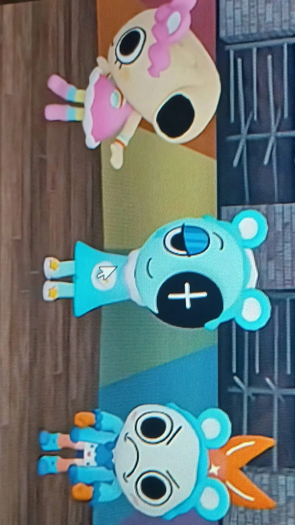 ai character: 🦖🌑dw x carebears🧸🦐 background