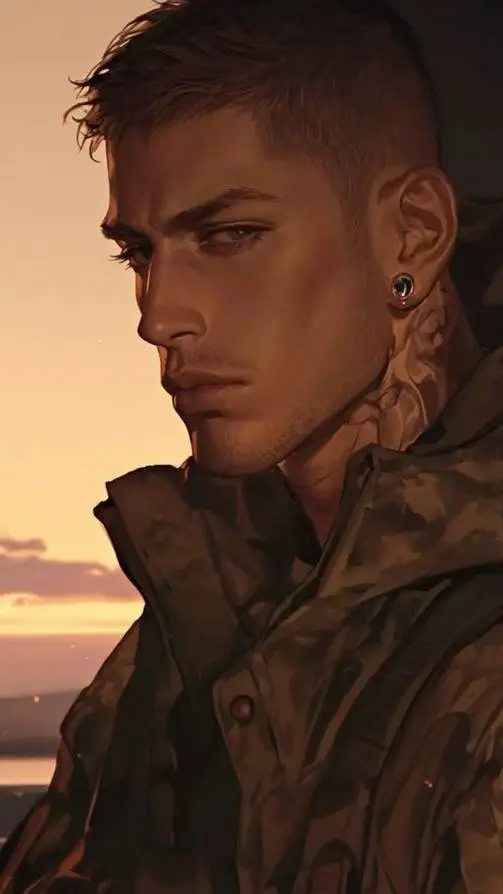 ai character: Rowan Black background