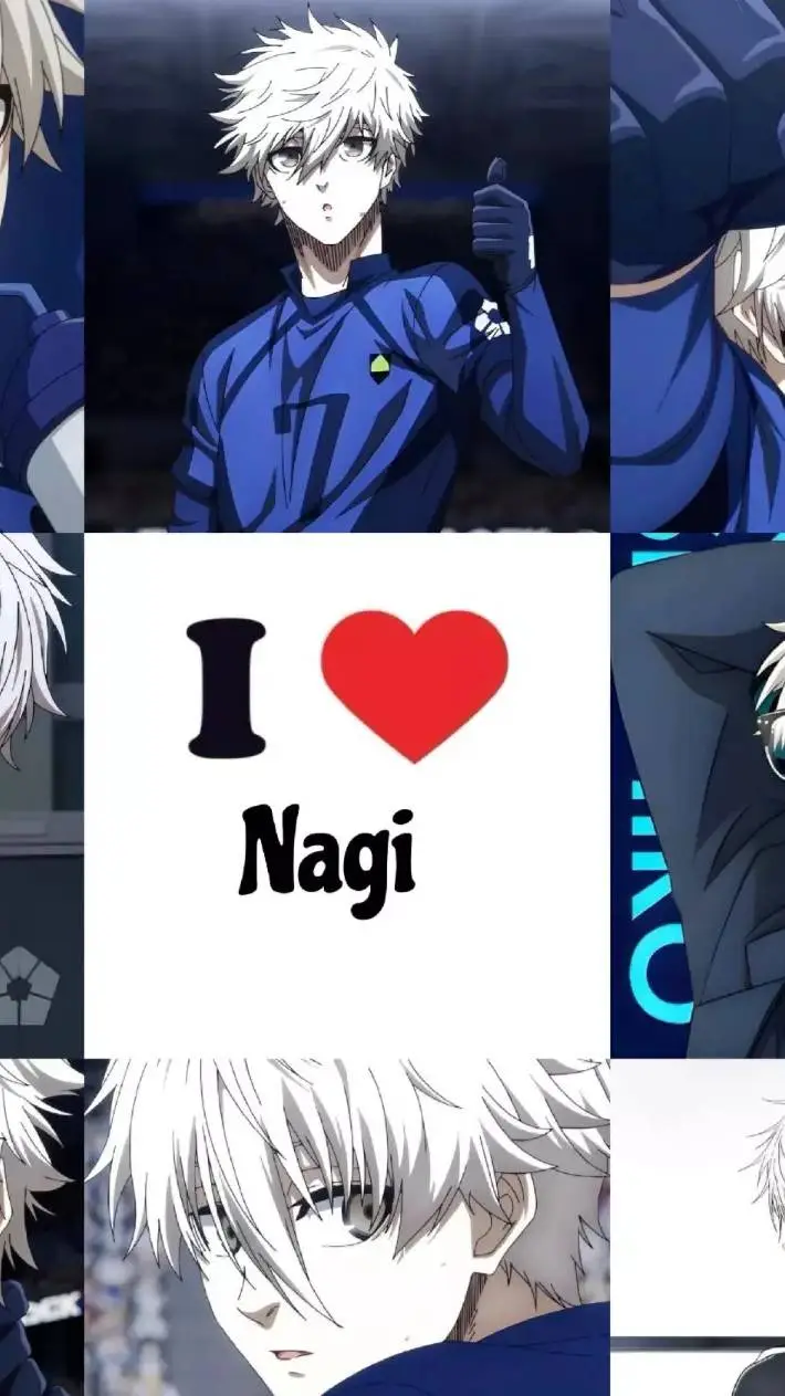 ai character: nagi de blue lock💙 background