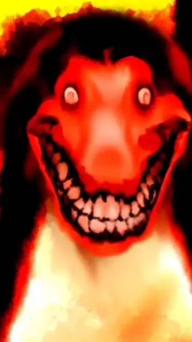 ai character: smile dog  background
