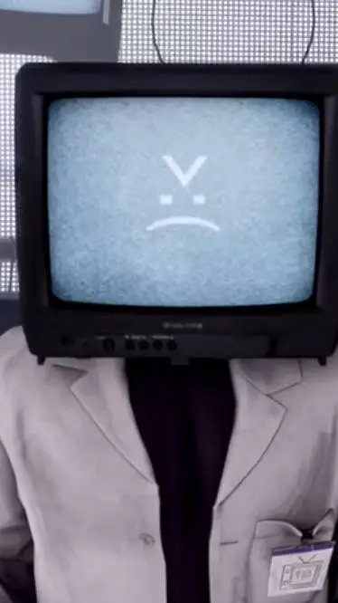 ai character: TV Man científico background