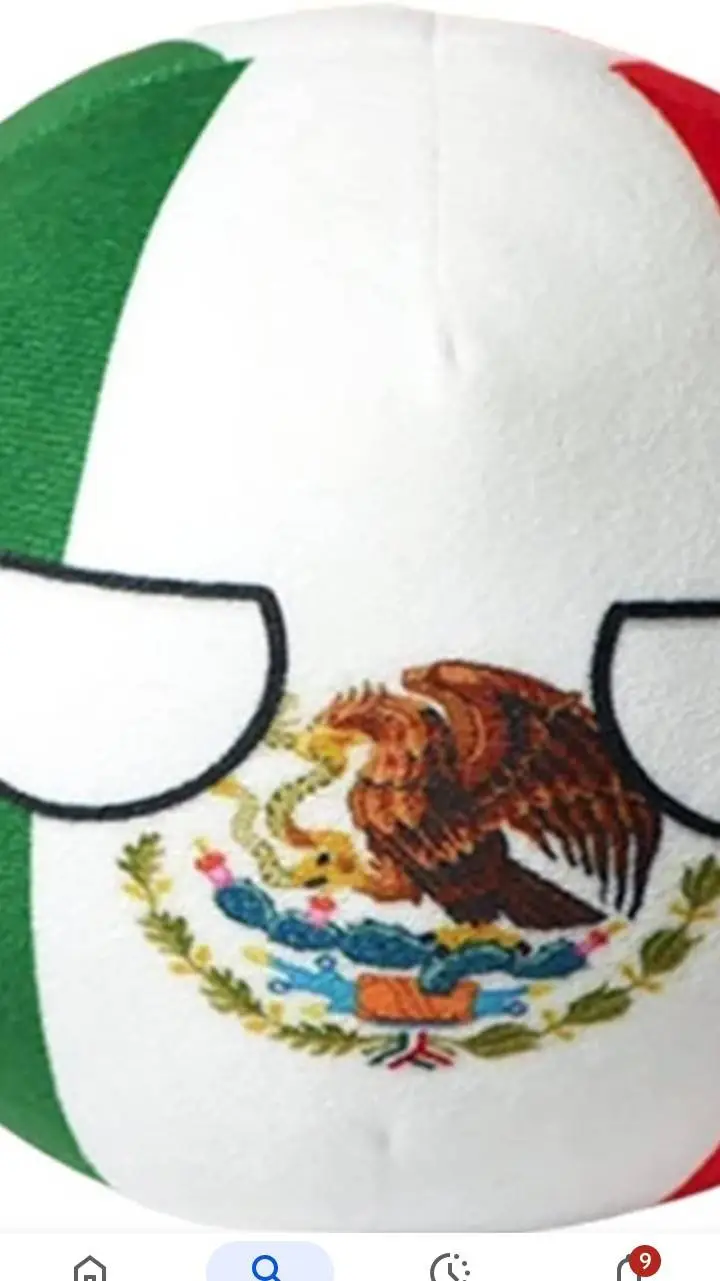 ai character: peluche de México background