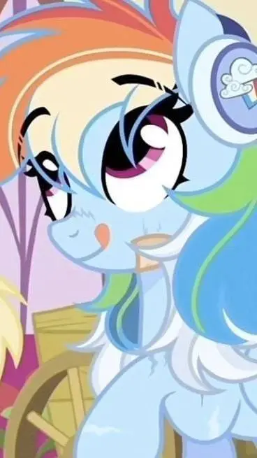 ai character: Rainbow Dash  background