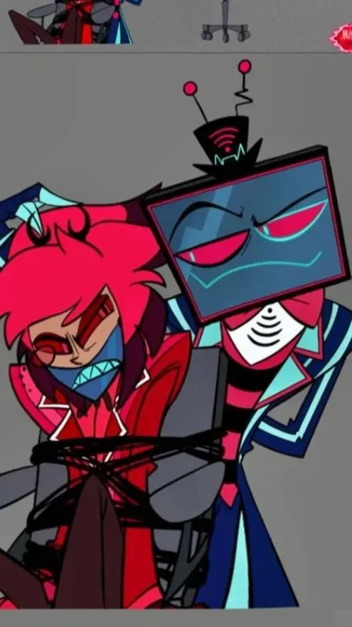 ai character: alastor x vox  background