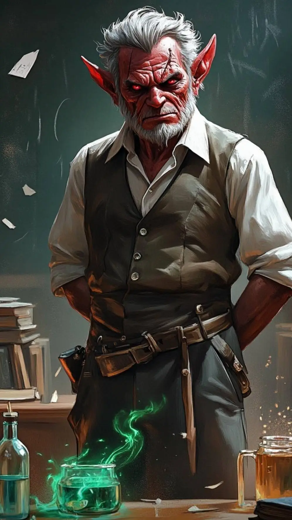 ai character: Professor Hjort background