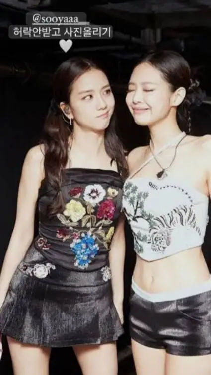 ai character: Jensoo 🖤🩷 background
