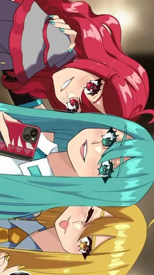 ai character: miku teto and neru background