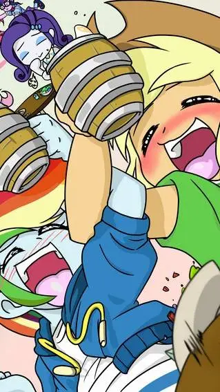 ai character: Drunk Applejack background