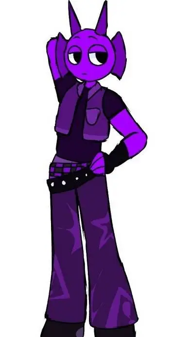 ai character: DURPLE background