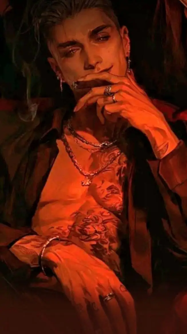 ai character: Rhyzen Nyx Calder🖤 background