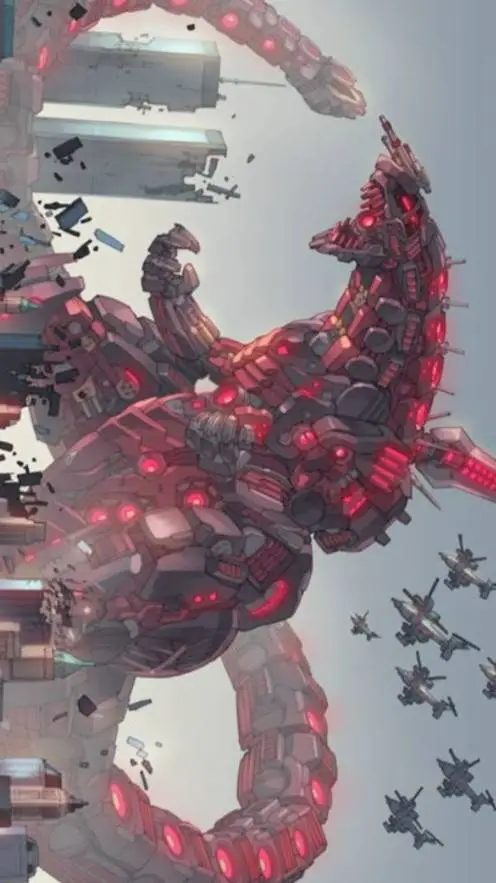 ai character: mecha shin goji background