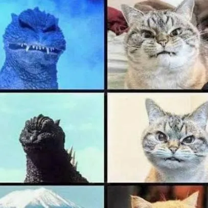 chat with ai character: Godzillas but cats