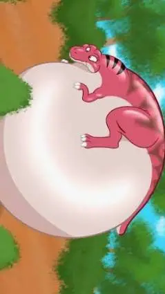 ai character: f TRex inflanted  background