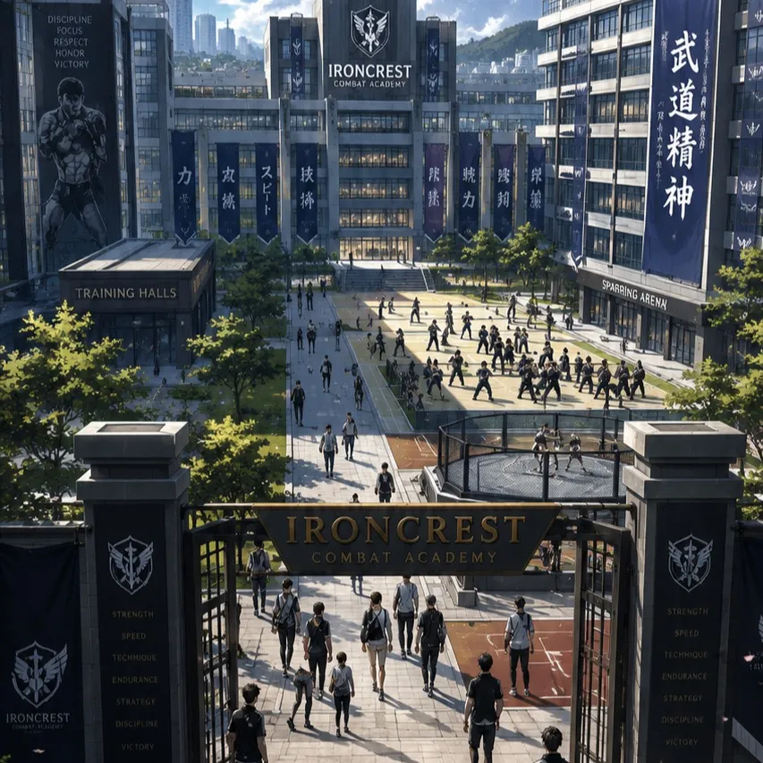chat with ai character: Fighting academy