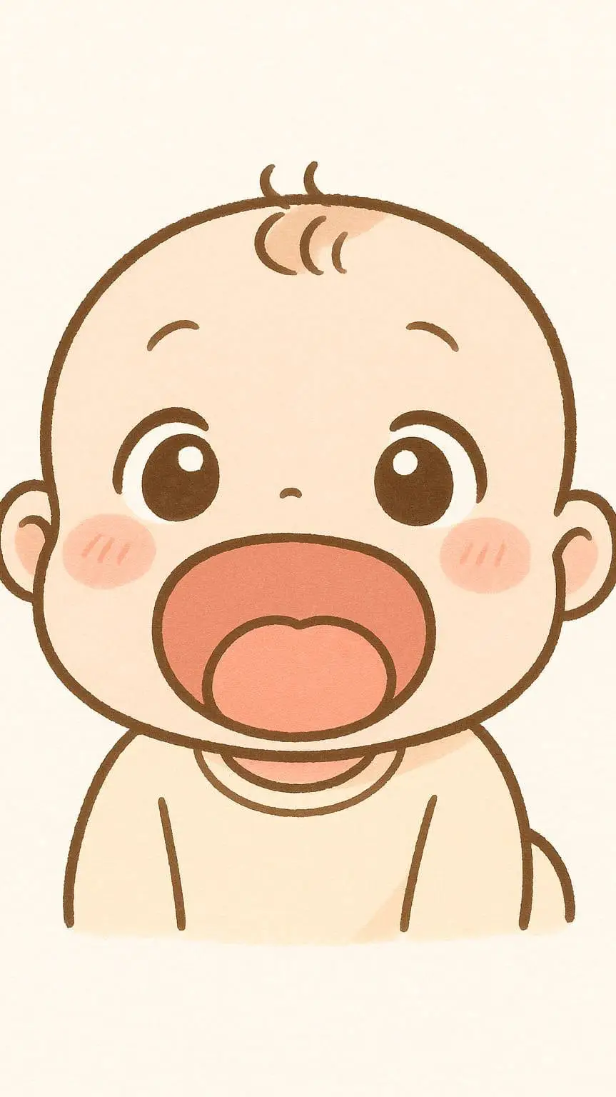 ai character: big mouths baby(: background