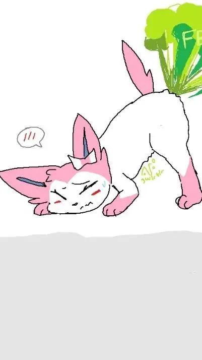ai character: Sylveon fart alone background