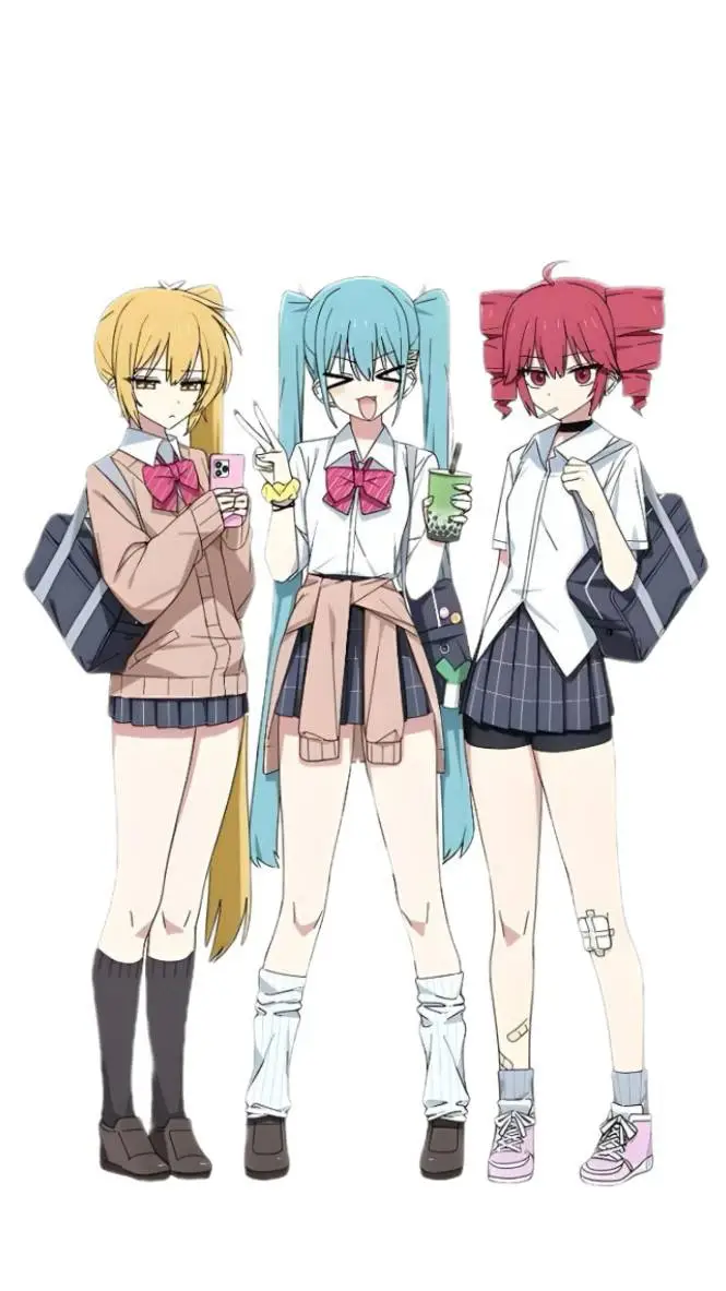 ai character: MIKU, TETO Y NERU background