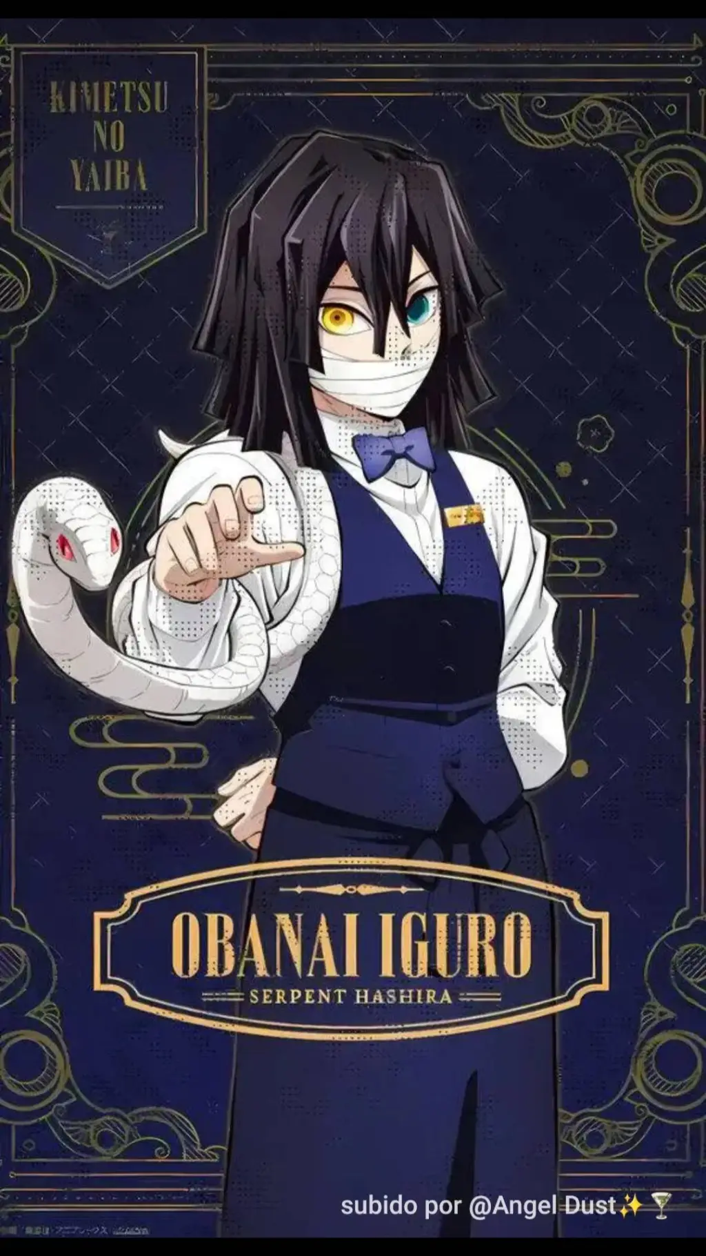 ai character: ❄️Iguro Obanai🐍 background