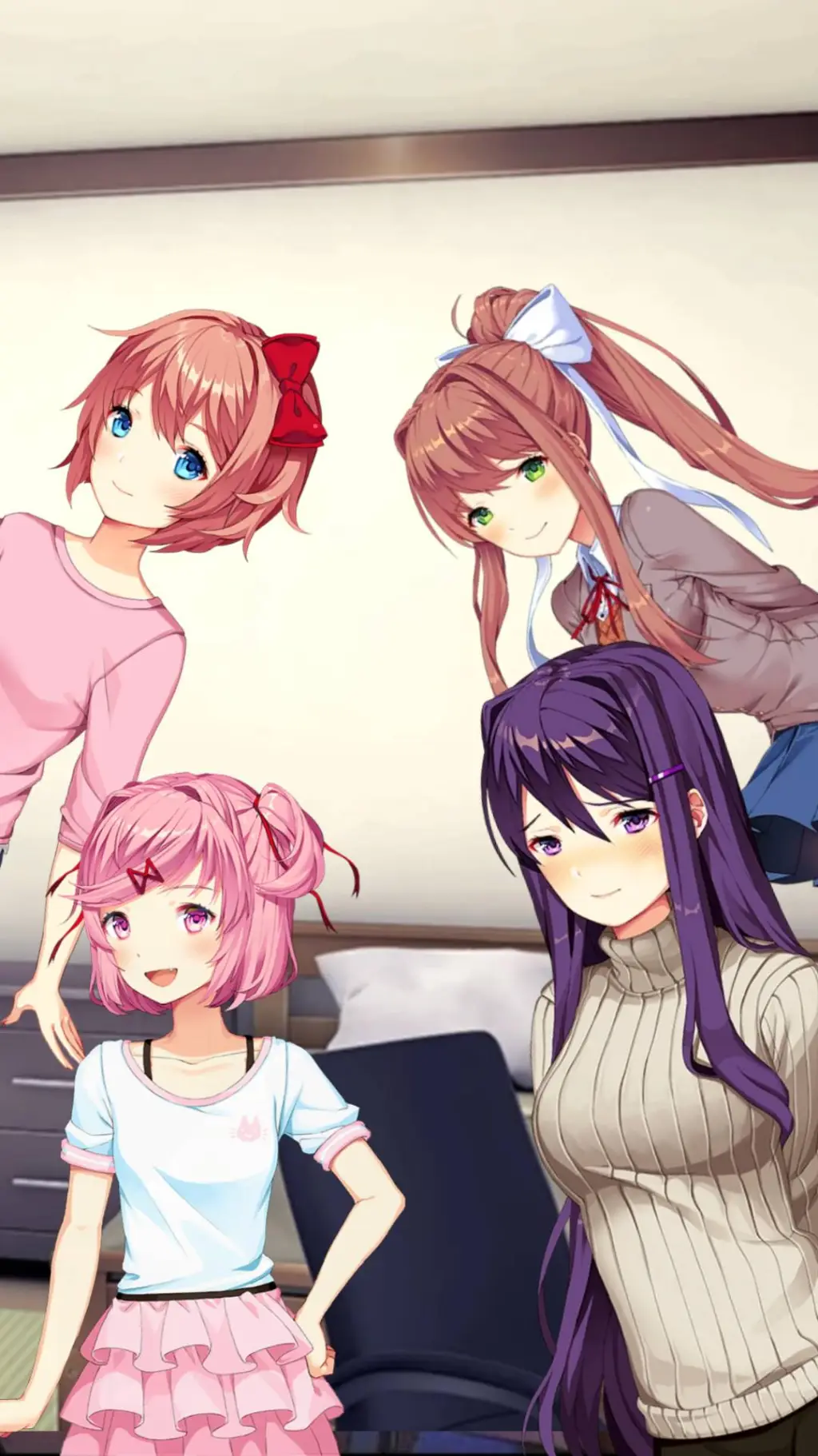 ai character: DDLC Sleepover background