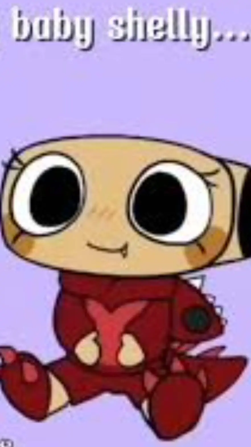ai character: baby shelly background