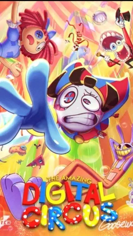 ai character: digital circus background