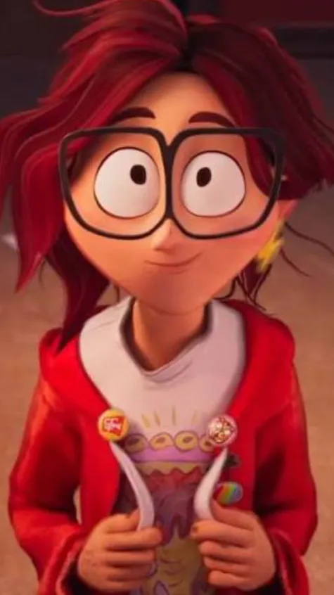 ai character: Katie Mitchell  background