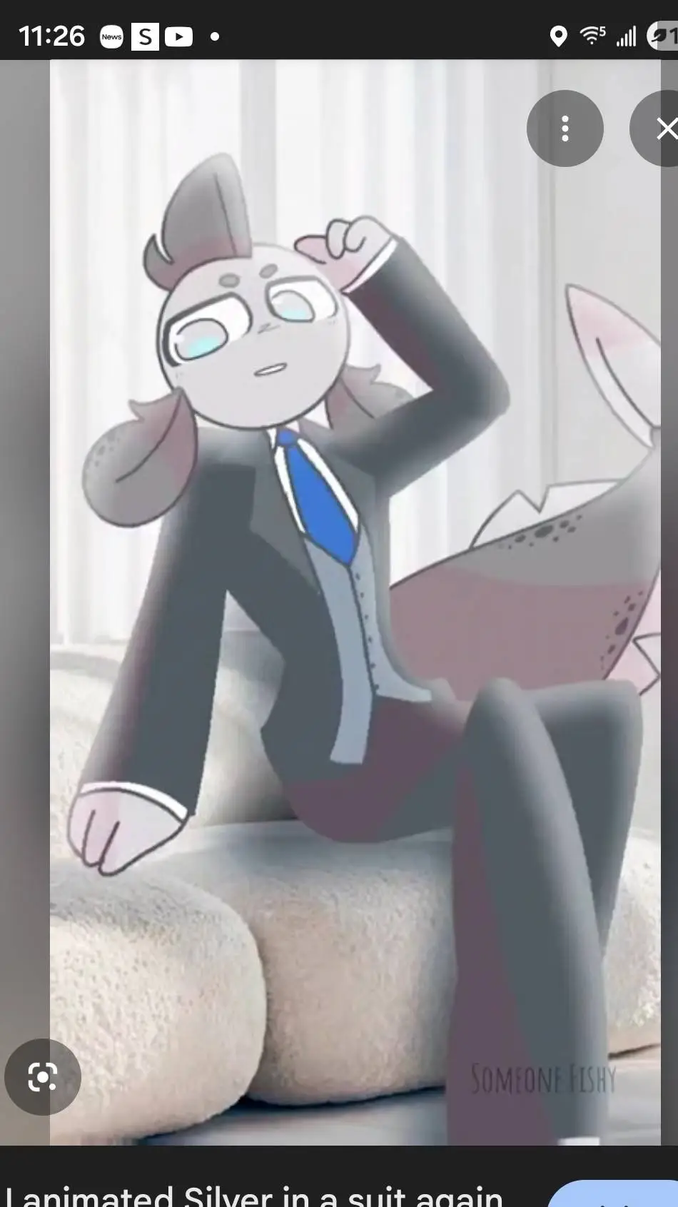 ai character: silver  background