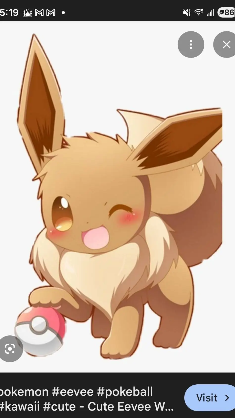 ai character: eevee  background