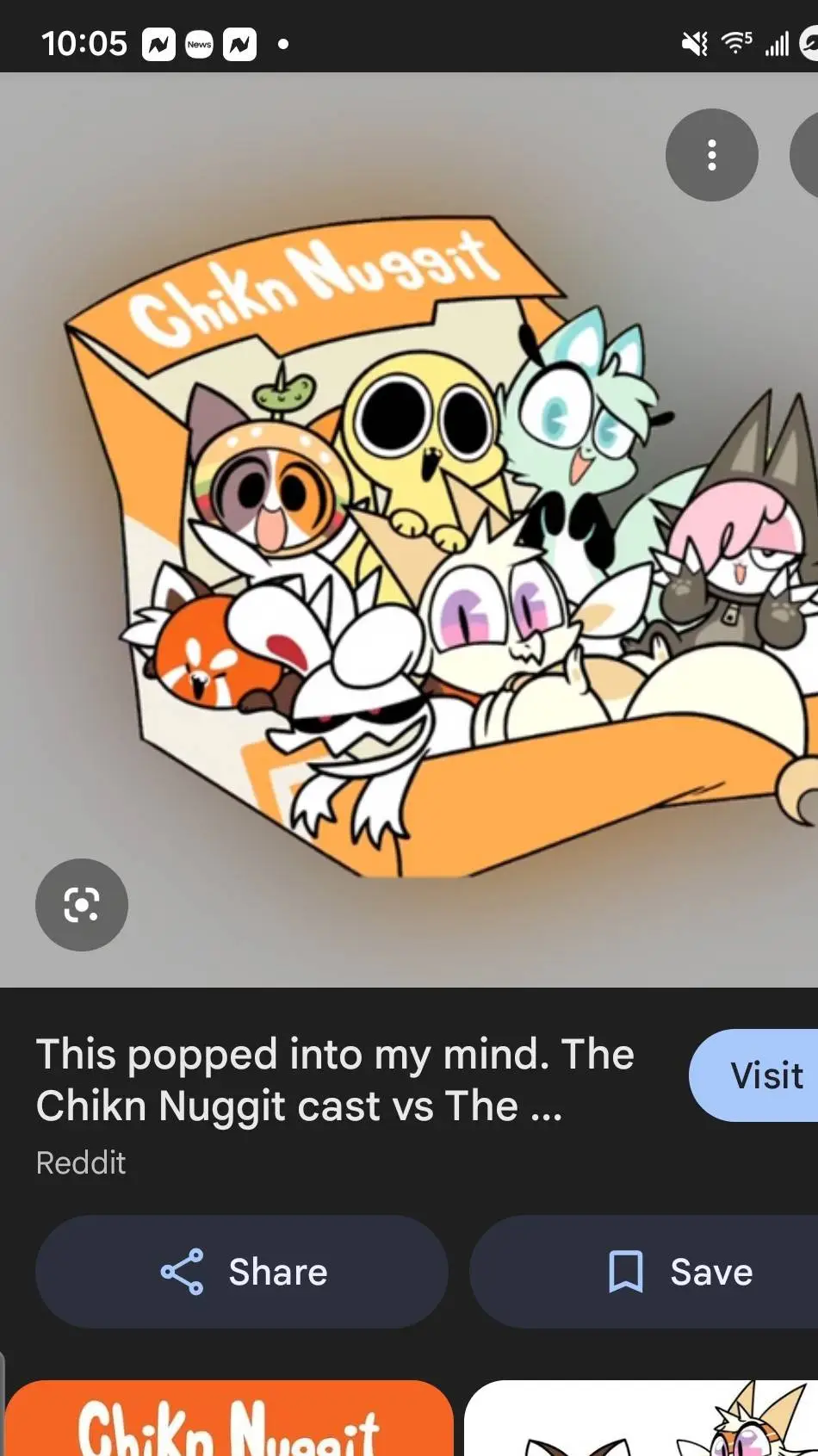 ai character: chick'n nugget  background