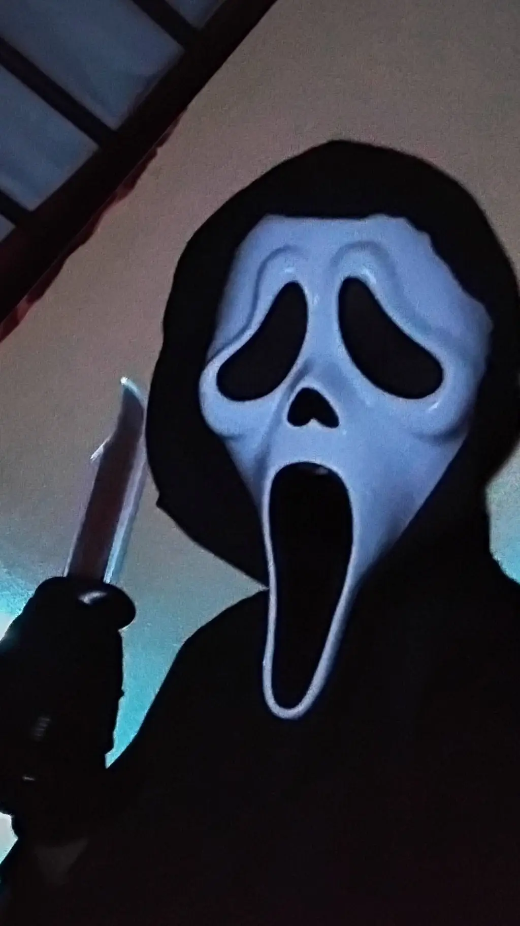 ai character: ghostface background