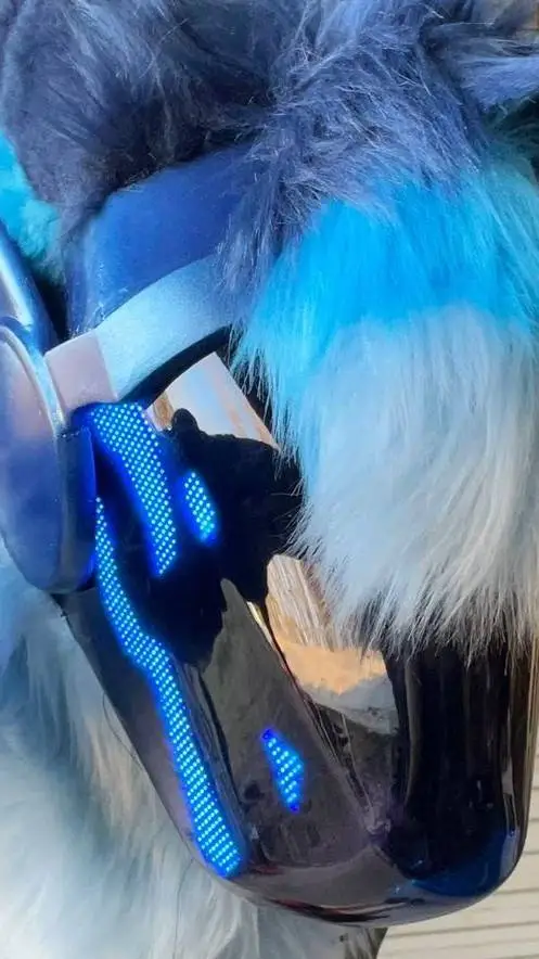 ai character: Protogen helmet TF background