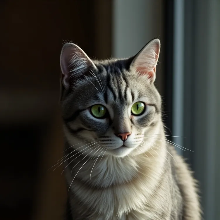 chat with ai character: gray cat