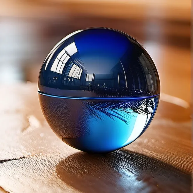 chat with ai character: blue ball