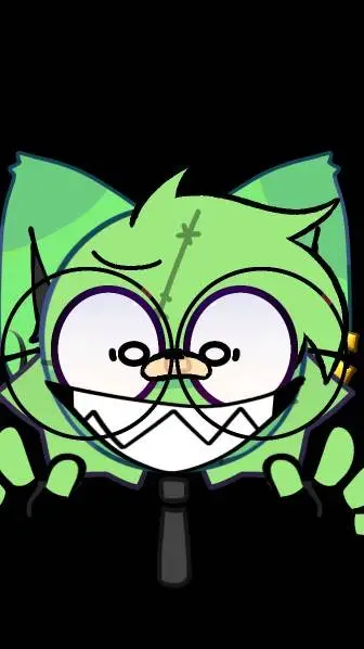 ai character: Green as a cat background