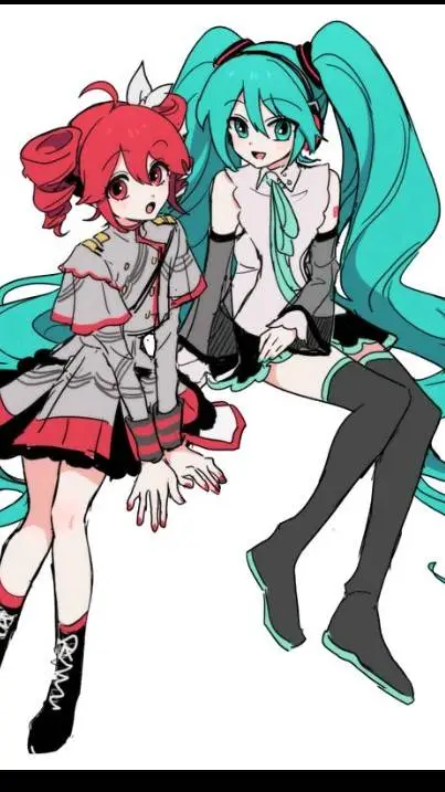 ai character: Miku & Teto background