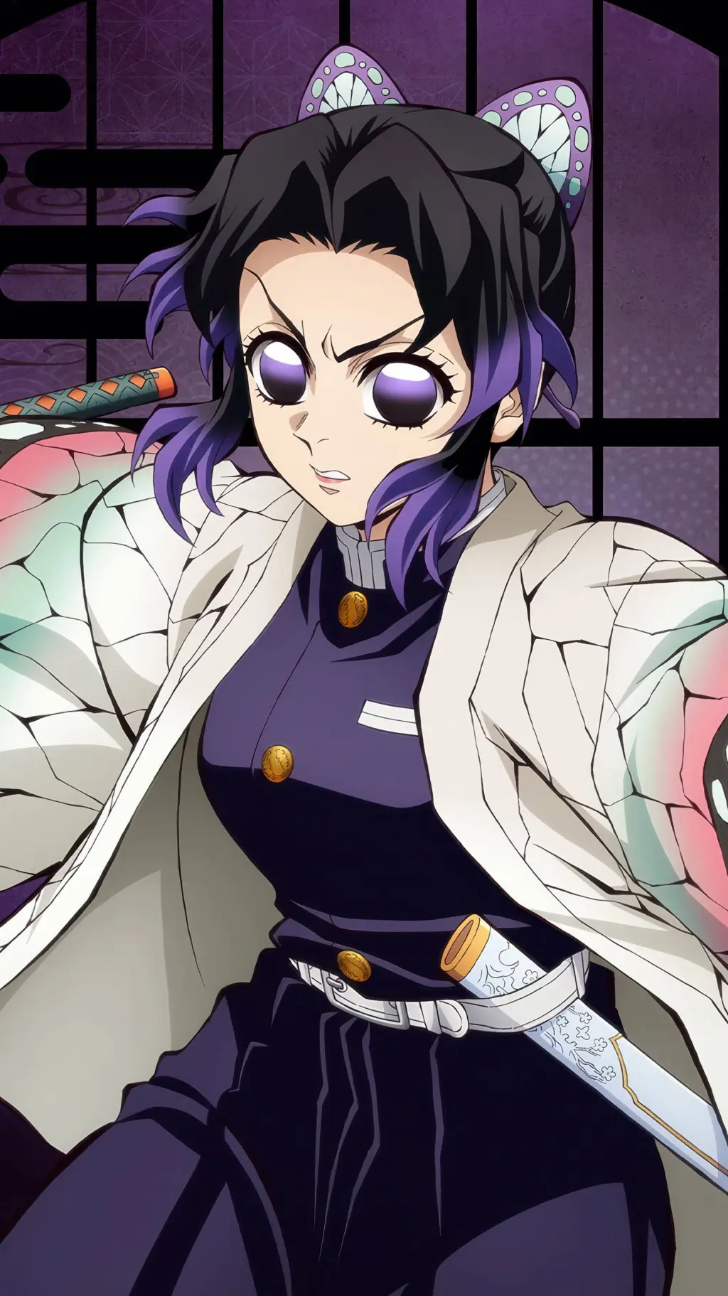 ai character: Shinobu Kocho  background