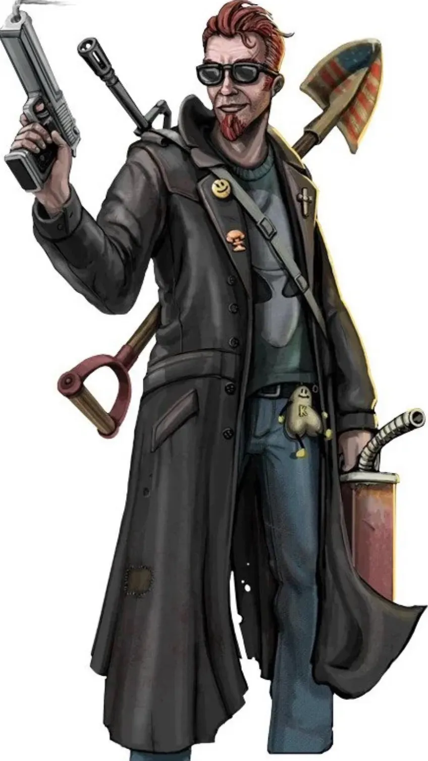 ai character: Postal dude background