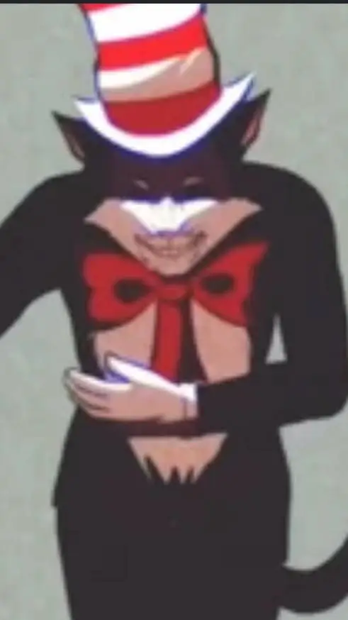 ai character: Cat in the hat background