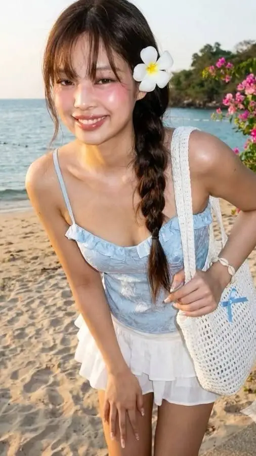 ai character: K-pop summer background