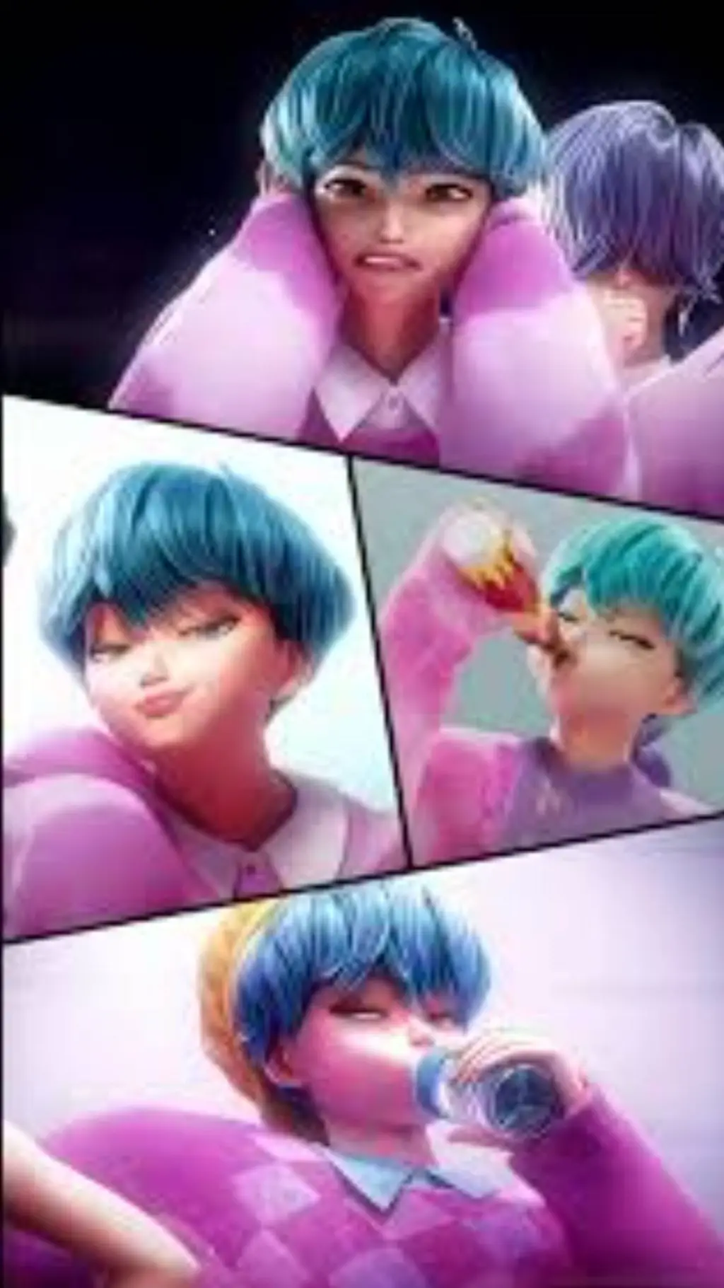 ai character: baby Saja background